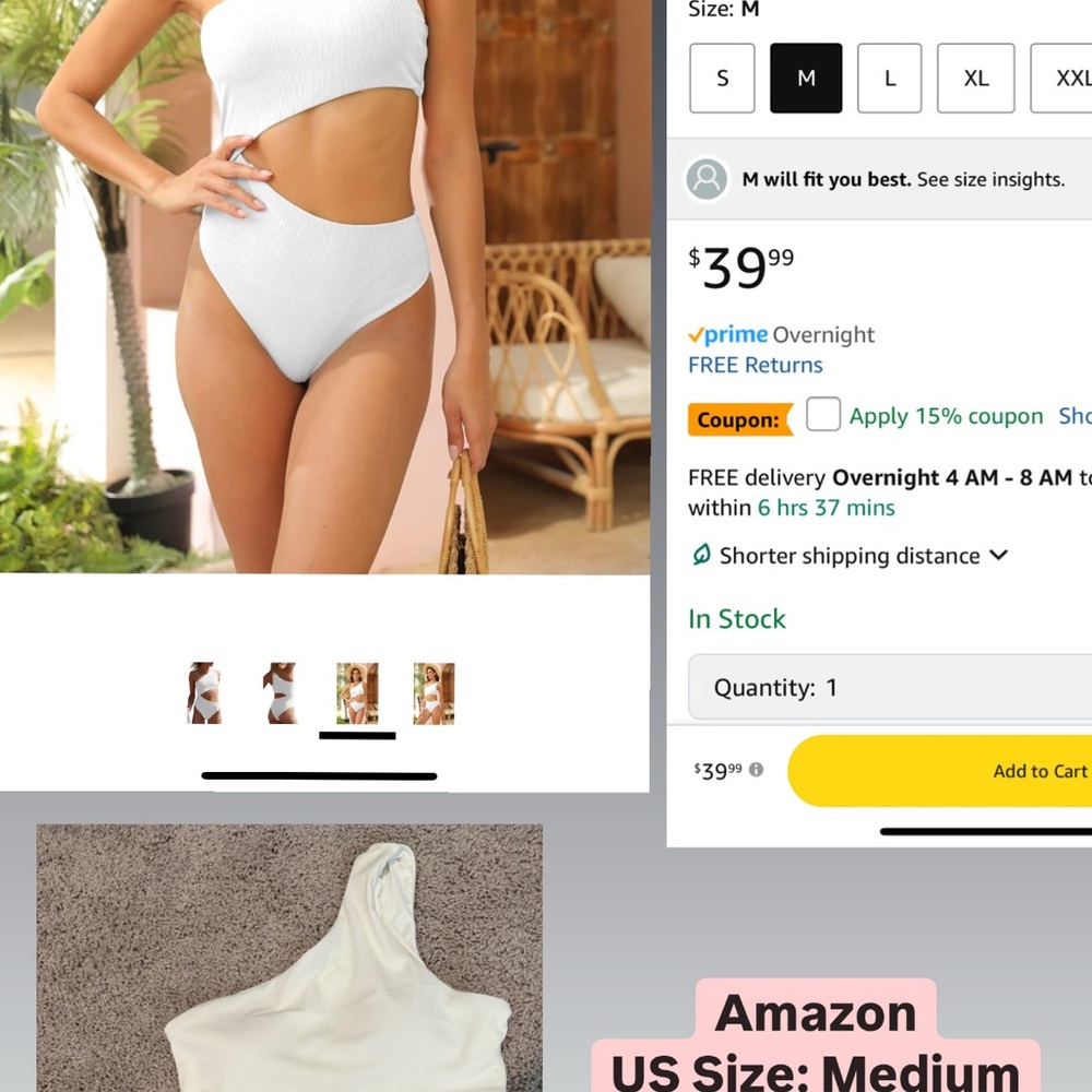 White One-Shoulder Swimsuit